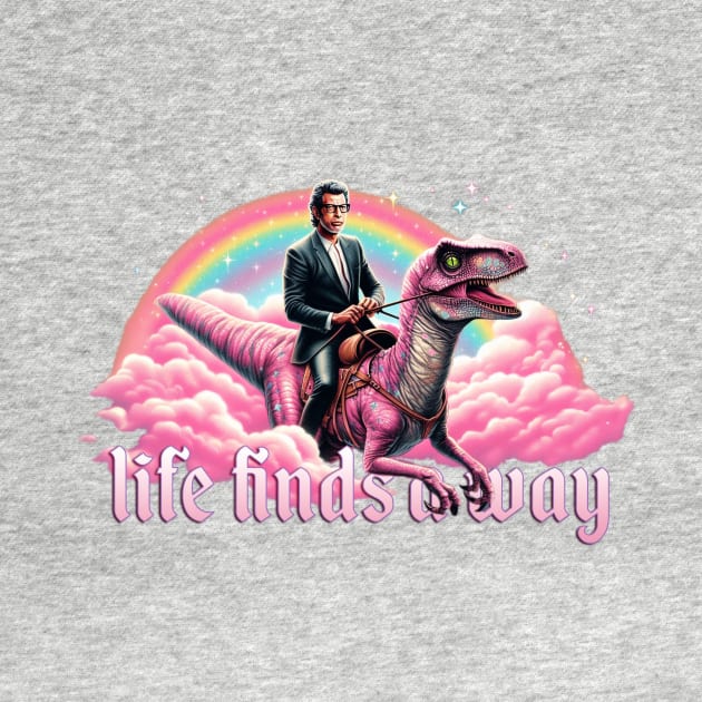Life Finds a Way Raptor Riding Jeff by liminalcandy